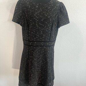 Karl Lagerfeld Black and White Textured Mini Dress